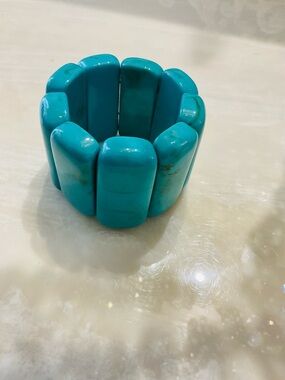 Chunky Turquoise Stretch Bracelet